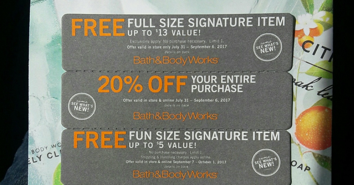 Free Printable Bath And Body Works Coupons FreePrintable me