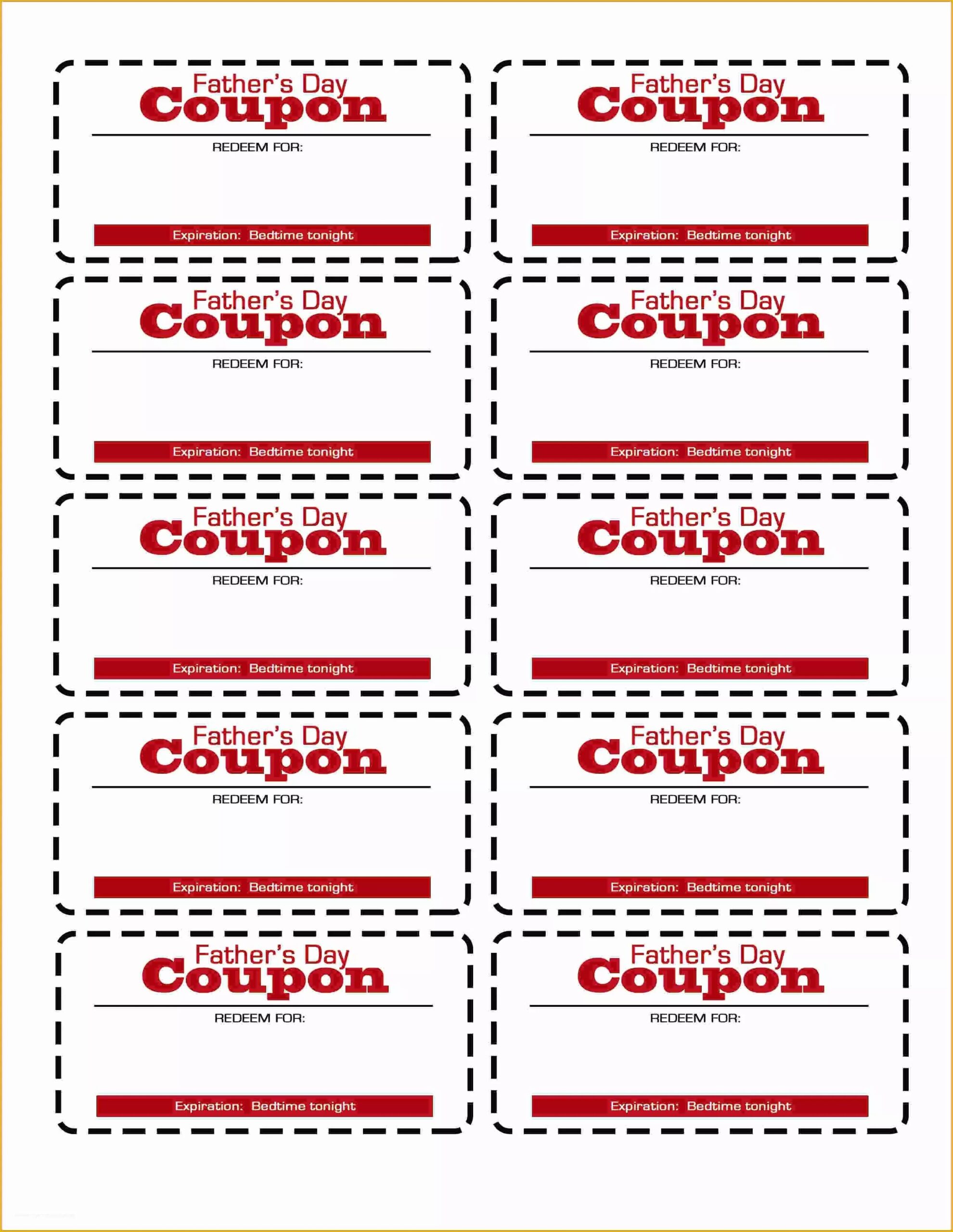 Free Printable Coupon Templates Of Template Coupon Template