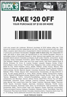 Free Printable Coupons Dickssportinggoods In Store Download Free 