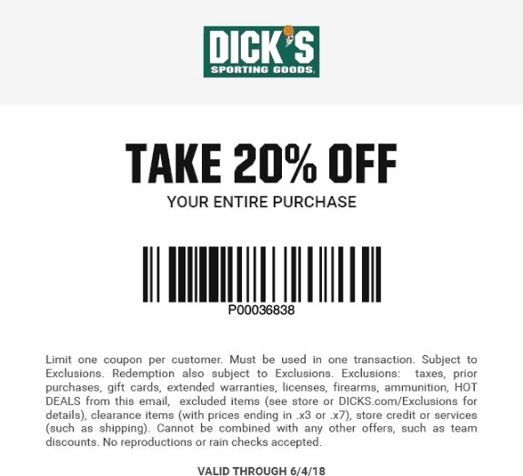 Free Printable Coupons Dickssportinggoods In Store Download Free 