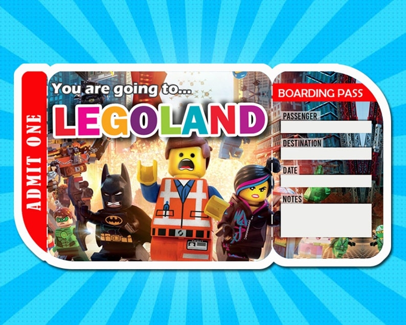 Free Printable Legoland Ticket