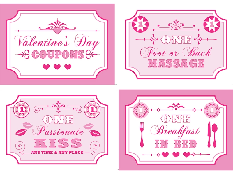 Free Printable Valentine 39 s Coupon Book