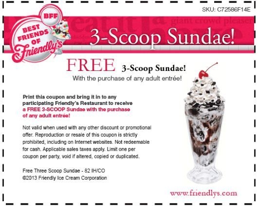 Friendly 39 s Coupons Printable