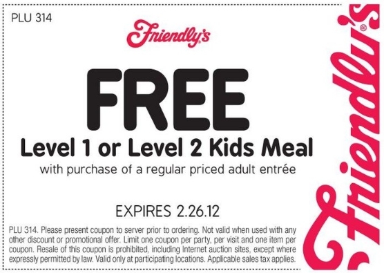 Friendlys Printable Coupon