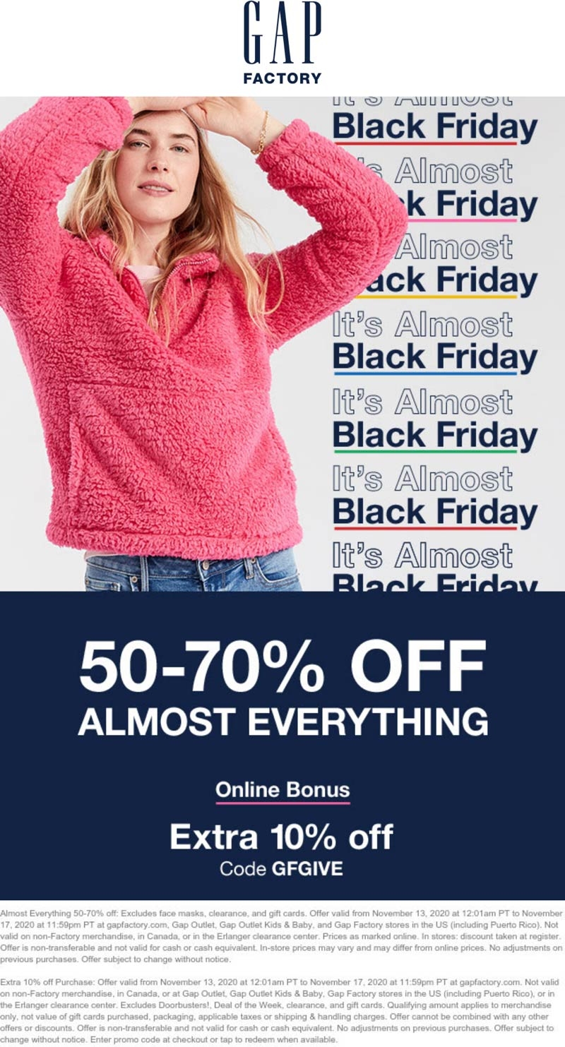 Gap Factory Printable Coupon