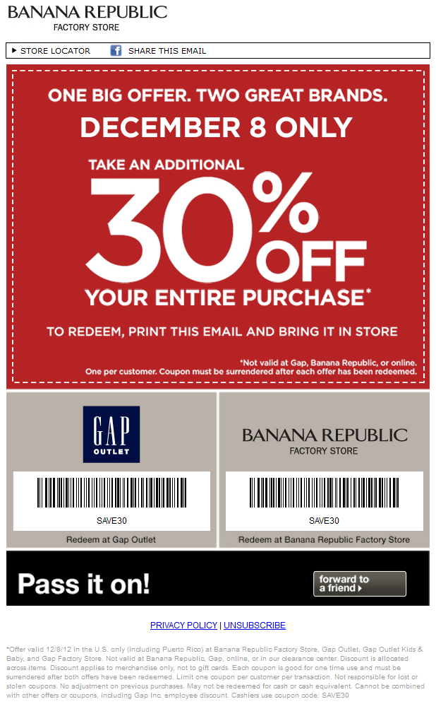 Gap Factory Printable Coupon