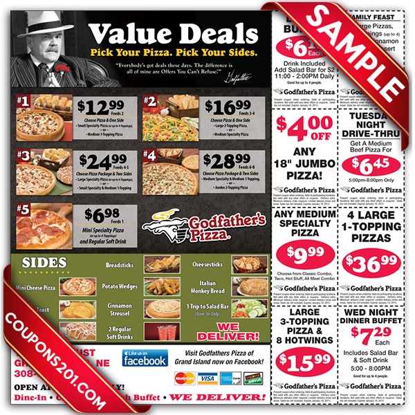 Godfather 39 s Pizza Printable Coupon December 2016