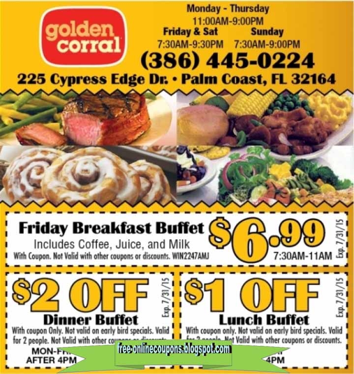 Golden Corral Coupons Buy One Get One Free Printable