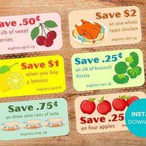 Grocery Store Coupon Etsy Worksheets Library