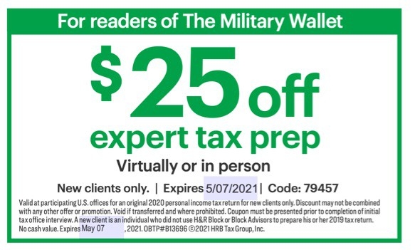 H R Block 25 Coupon Code For In Store Tax Preparation 2021