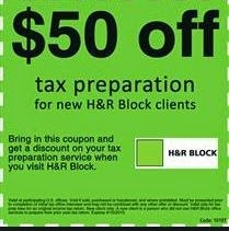 H r Block Printable Coupon