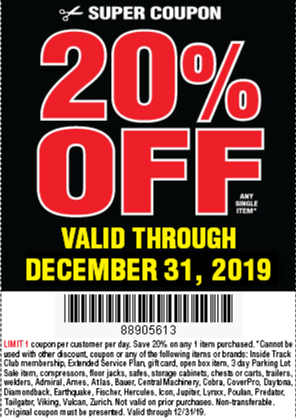 Harbor Freight Coupons 2024 20 Percent Off Printable Reeva Celestyn