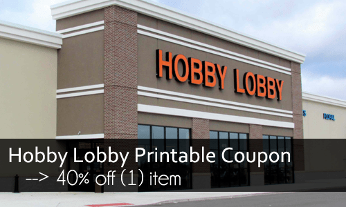 Hobby Lobby Coupon 40 Off