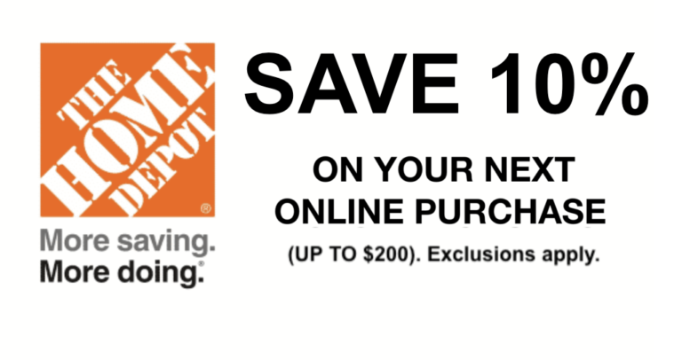 Home Depot 10 Off Printable Coupon Delivered Instantly To Your Inbox