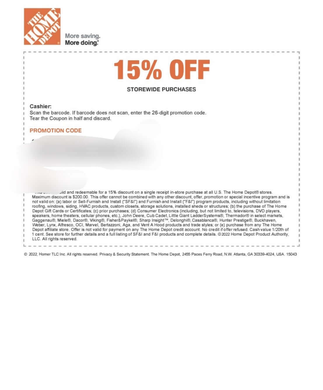 Home Depot 15 Off Printable Coupon The ARK Of Savings Worksheets 