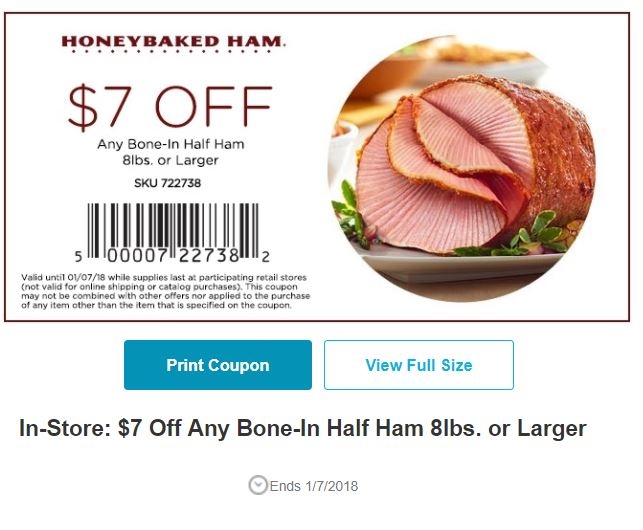 Honey Baked Ham Coupon 2025 Printable July Victor S Nissen