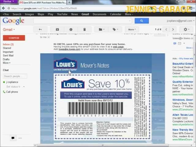 How To Get A Free Lowes 10 Off Coupon Email Delivery YouTube 