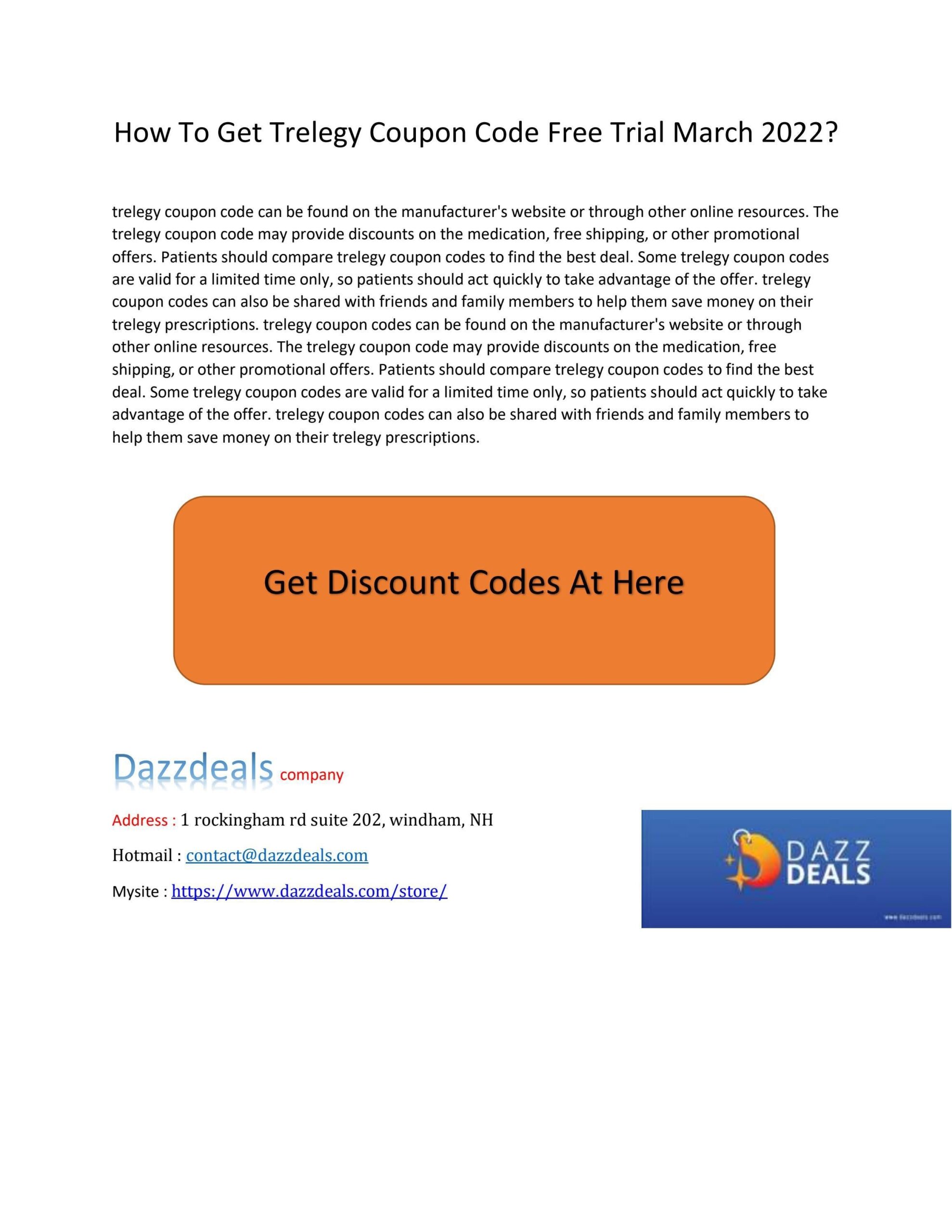 How To Get Trelegy Coupon Code Free Trial March 2022 By Dazz Deals Issuu