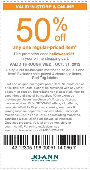 Jo Ann Fabric 50 Off Printable Coupon Deal Seeking Mom