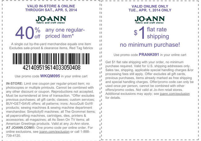 Joann Fabrics Printable Coupons May 2018 Info Printable Coupons 2018