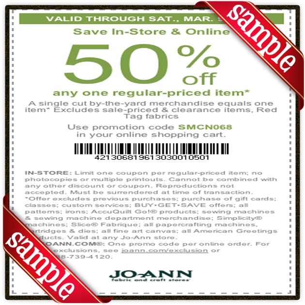 Joann Printable Coupon December 2016