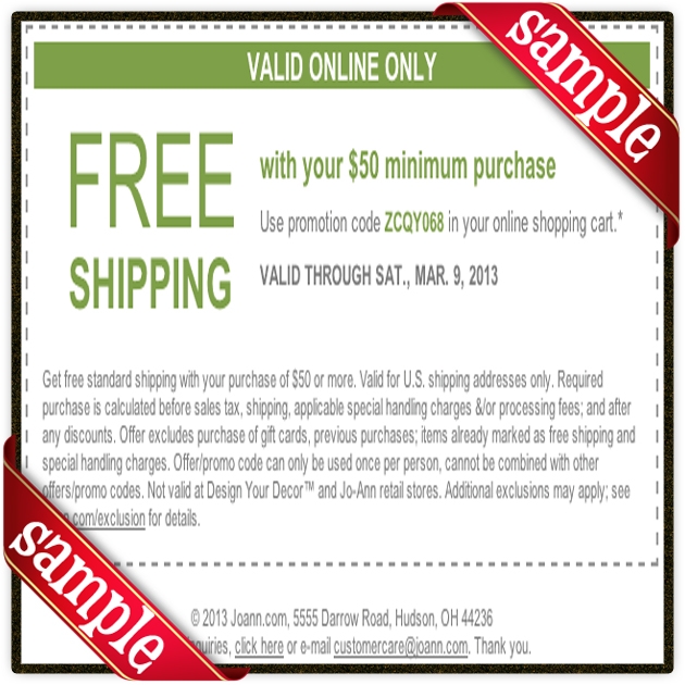 Joann Printable Coupon December 2016