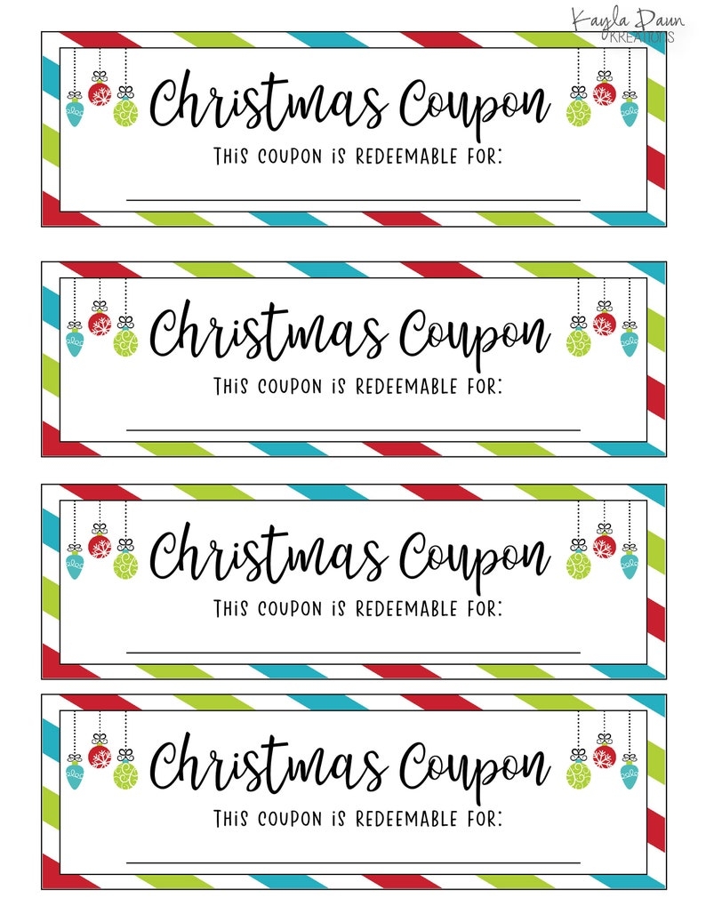 Joyful Savings Printable Christmas Coupons