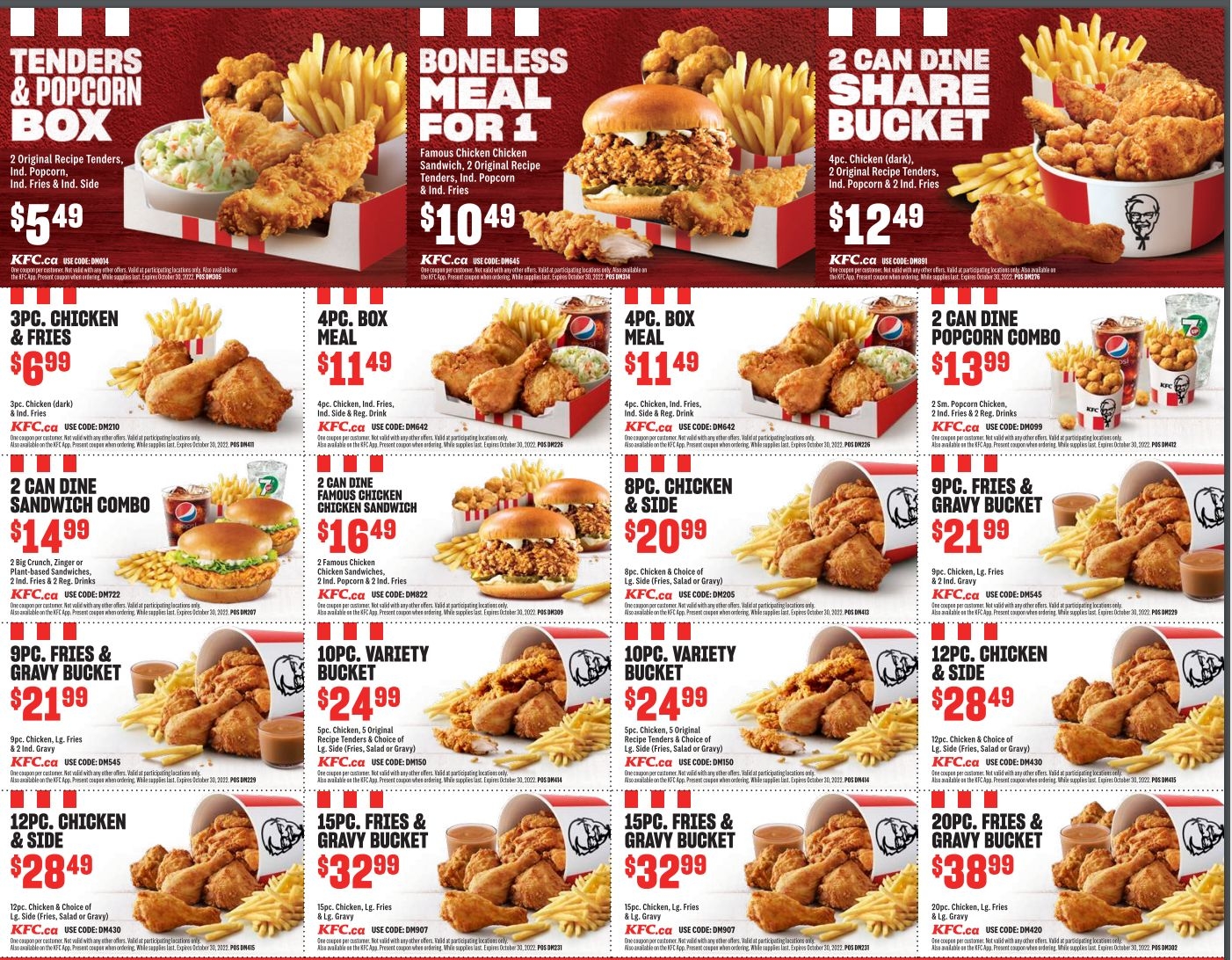 KFC Coupons Alberta Printable