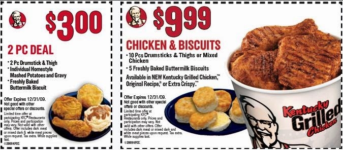 KFC Kentucky Fried Chicken Printable Coupons May 2018