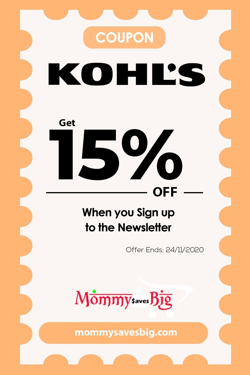 Kohls 15 Off Printable Coupon