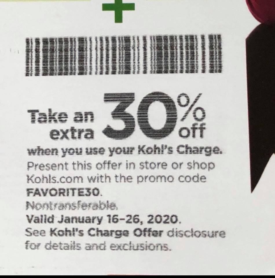 Kohls 30 Off Printable Coupons