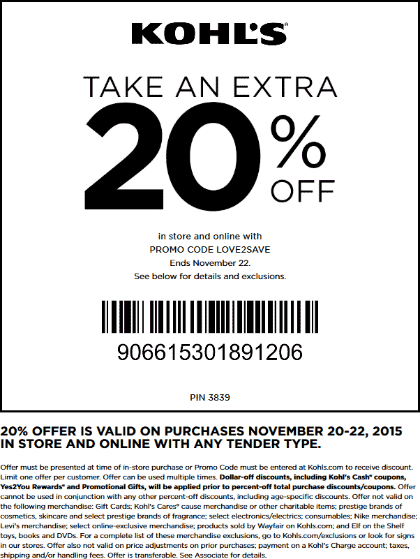 Kohls 30 Off Promo Code March 2021 At Belinda Leverett Blog