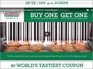 Krispy Kreme Video Functions As Scannable Coupon 12 09 2015