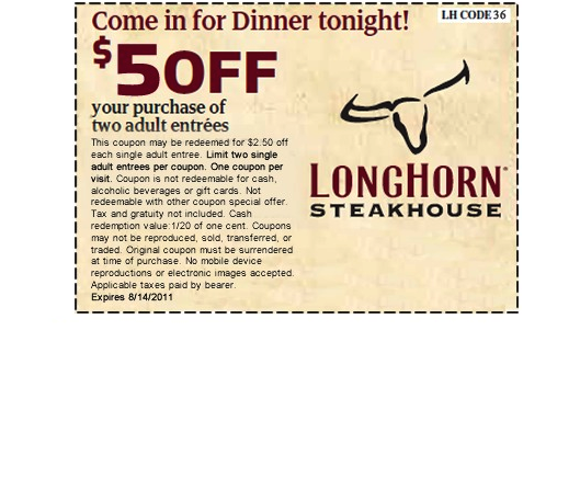 Longhorn Coupons Printable Printable Templates