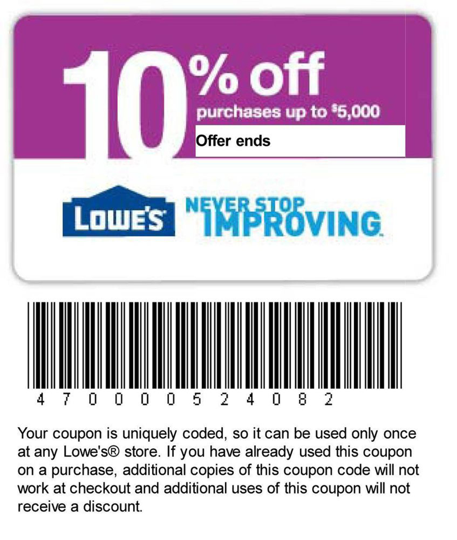 Lowes Coupons 20 Free Printable Gerald Printable