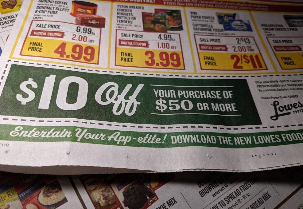 Lowes Foods 10 Off 50 Coupon Worksheets Library