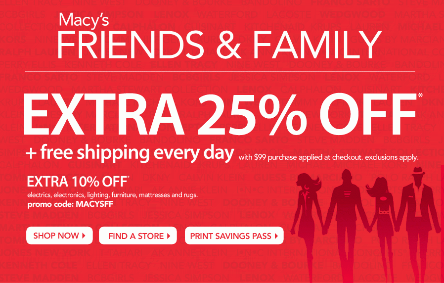 Macy 39 s Friends And Family Coupon Printable