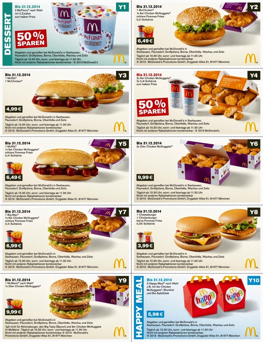 Mcdonalds Coupons December 2014