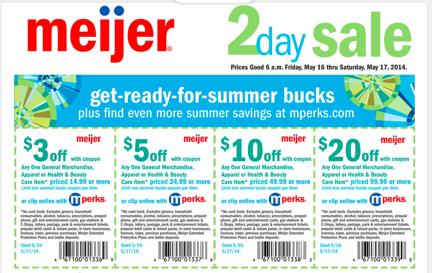 Meijer Printable Coupons