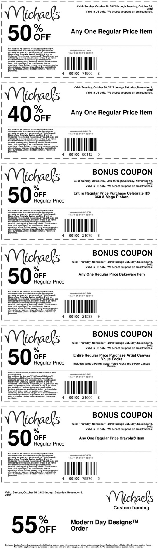 Michaels Crafts 40 Off Printable Coupon Printable Word Searches