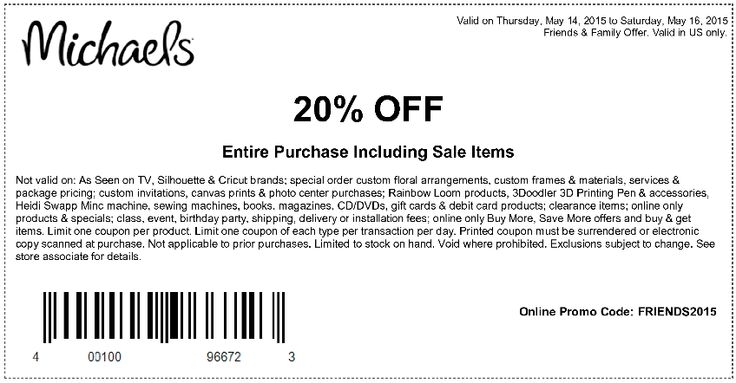 Michaels Printable Coupon In 2022 Free Printable Coupons Michaels 
