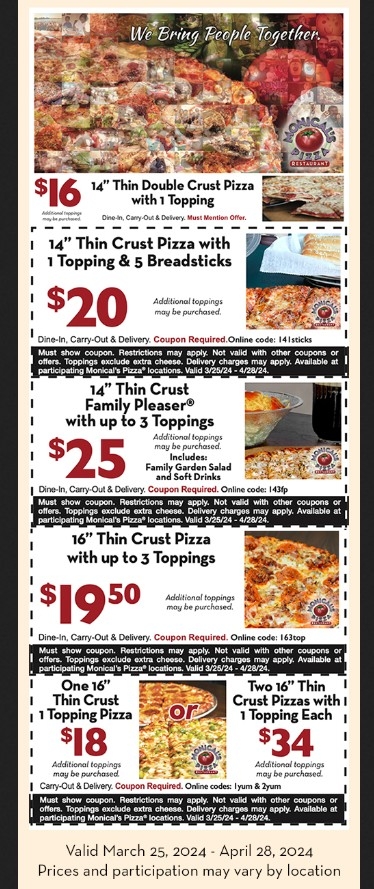 Monical 39 s Pizza Printable Coupon