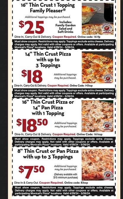 Monical 39 s Pizza Printable Coupon