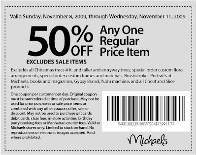My Printable Coupons 50 Michaels Coupon