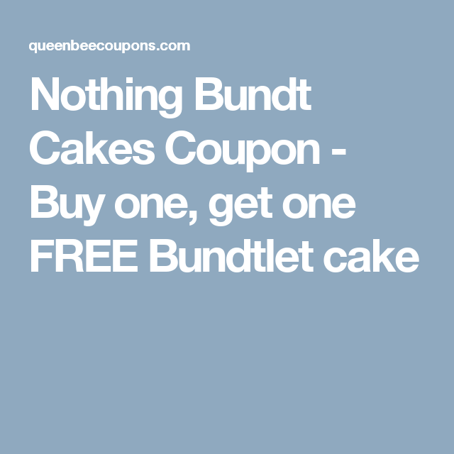 Nothing Bundt Cakes Printable Coupon
