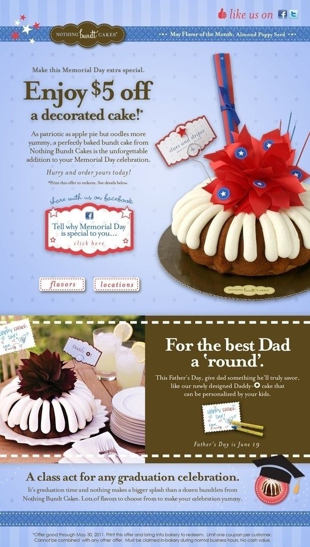 Nothing Bundt Cakes Printable Coupon