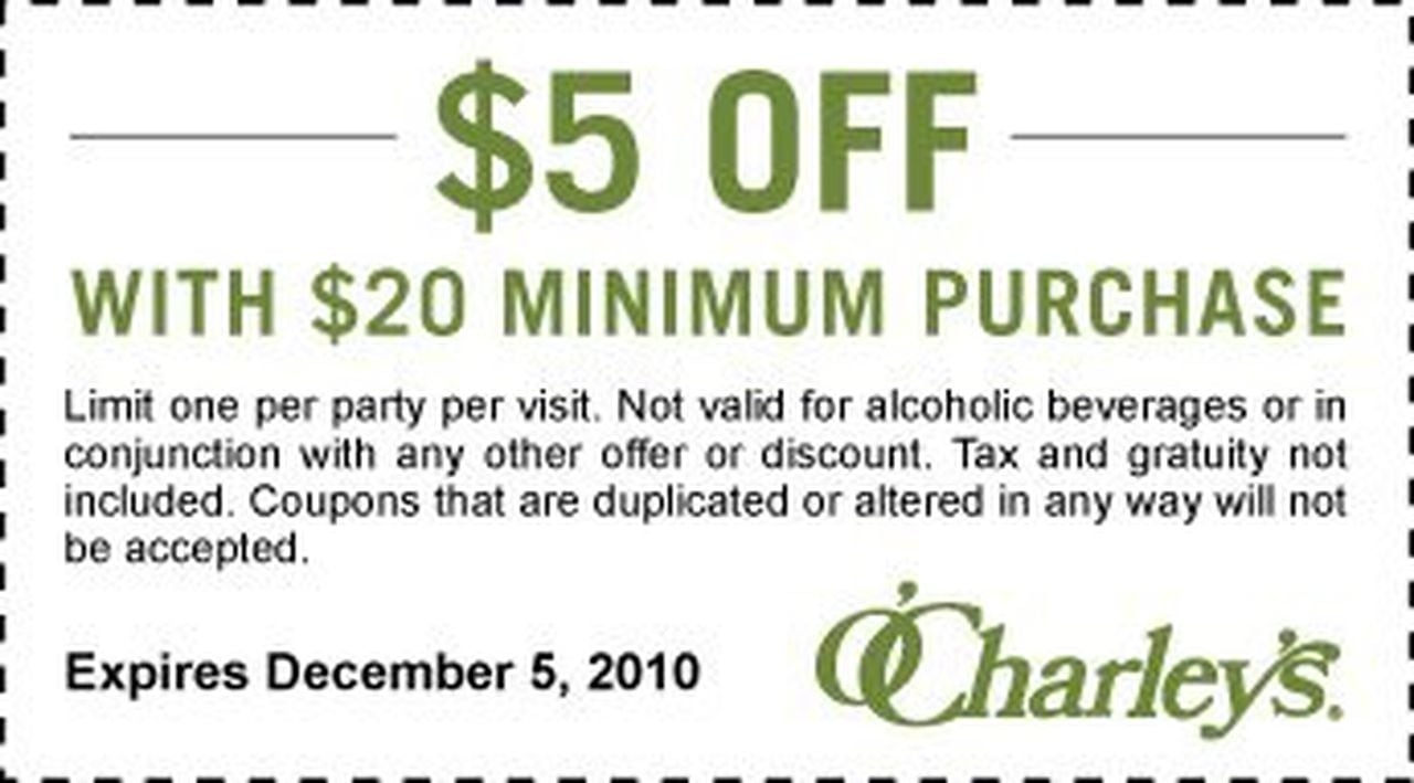 O Charley 39 s 5 Off 20 Printable Coupon Printable Word Searches