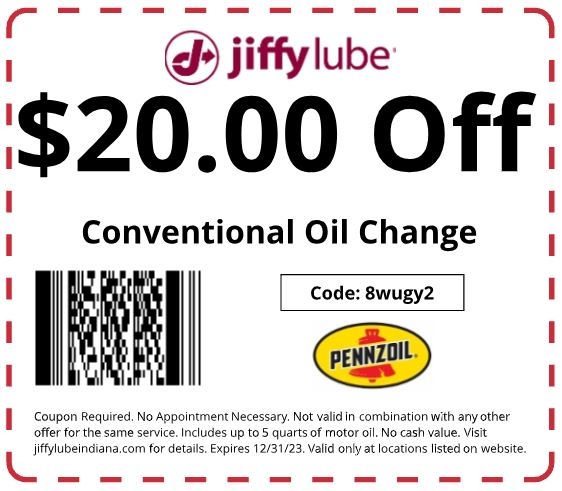 Oil Change Coupons Synthetics High Mileage Indiana Jiffy Lube