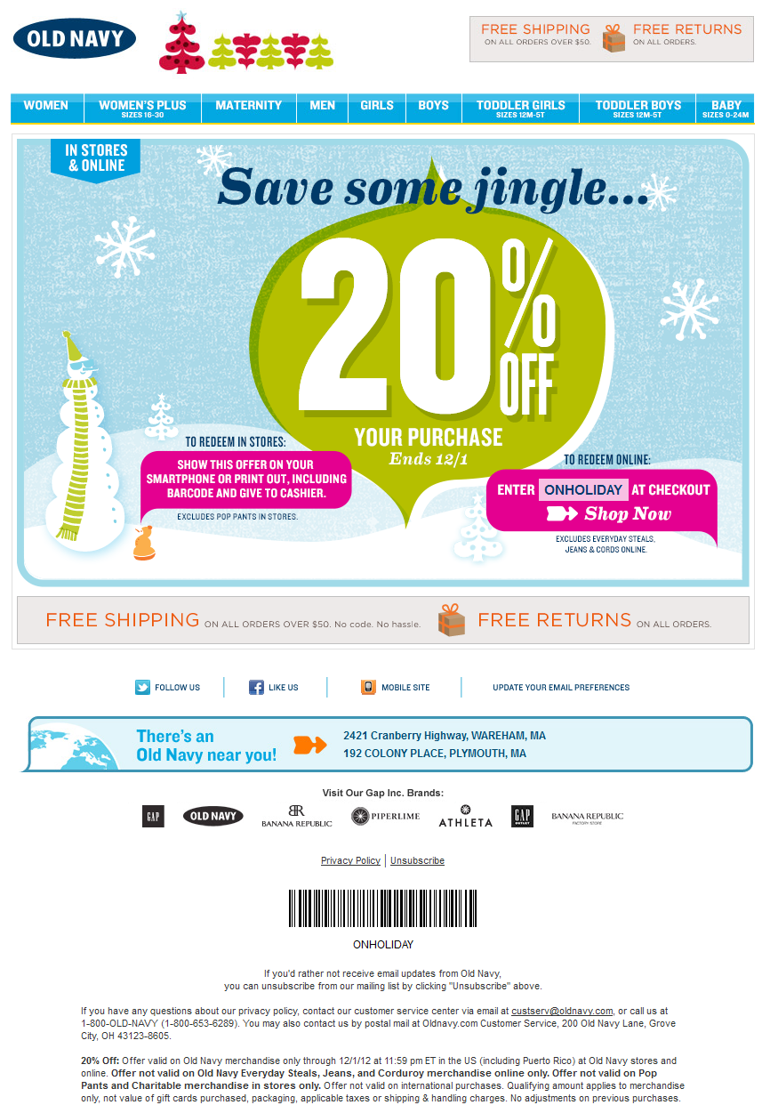 Old Navy Coupon Code Printable Printable Word Searches