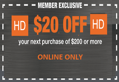 ONE 1X 20 OFF 200 PURCHASE HOME DEPOT PRINTABLE COUPON FOR ONLINE 